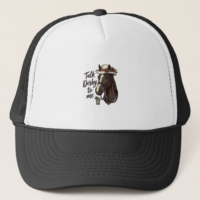 Casquette Parle Derby À Moi Design De Chemise De Course De C (Devant)