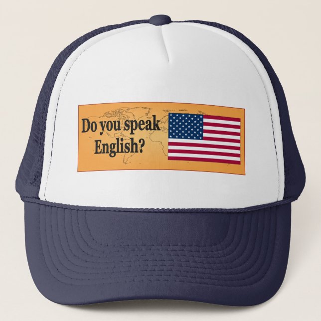 Casquette Parles-tu anglais ? en anglais. Indicateur (Devant)