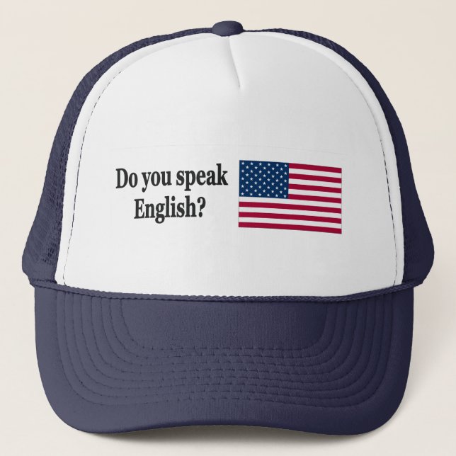 Casquette Parles-tu anglais ? en anglais. Indicateur (Devant)