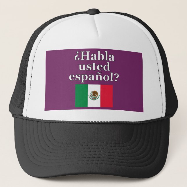 Casquette Parles-tu espagnol ? en espagnol. Fanion (Devant)