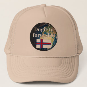 Casquette Parles-tu le féroïen ? en féroïen. Drapeau et Terr