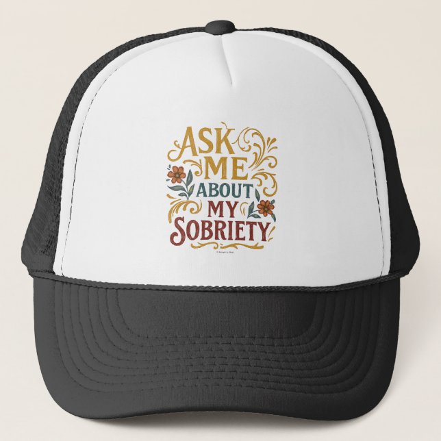 Casquette Parlez-moi de ma sobriété -  (Devant)