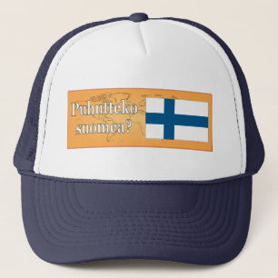 Casquette Parlez-vous finnois ? en finnois. Indicateur wf