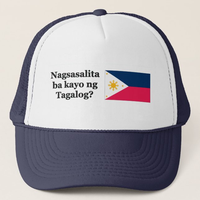 Casquette Parlez-vous le tagalog ? en tagalog. Indicateur (Devant)