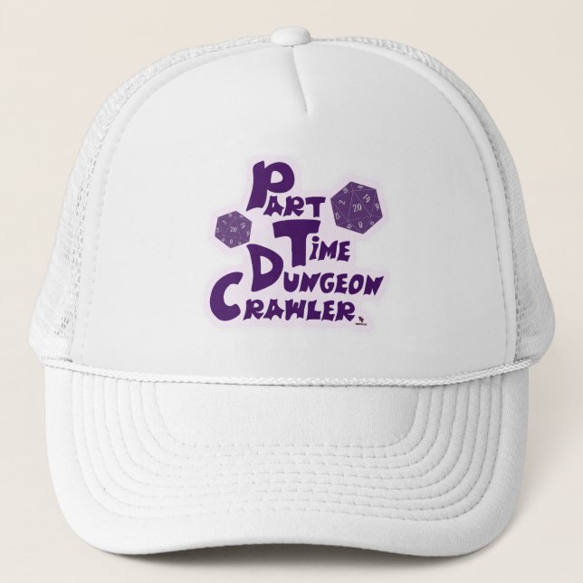 Casquette Part Time Dungeon Crawler RPG Gamer Fun (Devant)