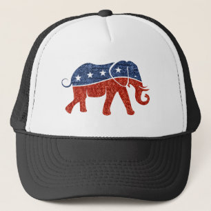 Casquette parties scintillant de l'éléphant républicain