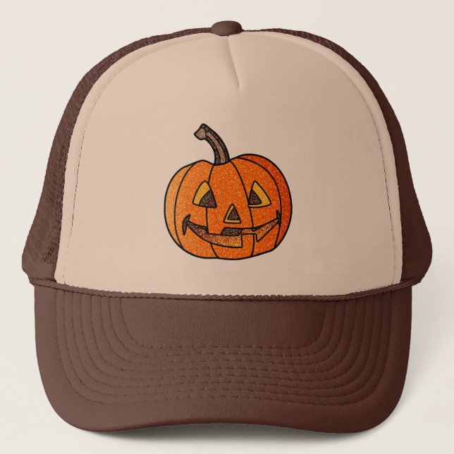 Casquette Parties scintillant Jack O'Lantern (Devant)