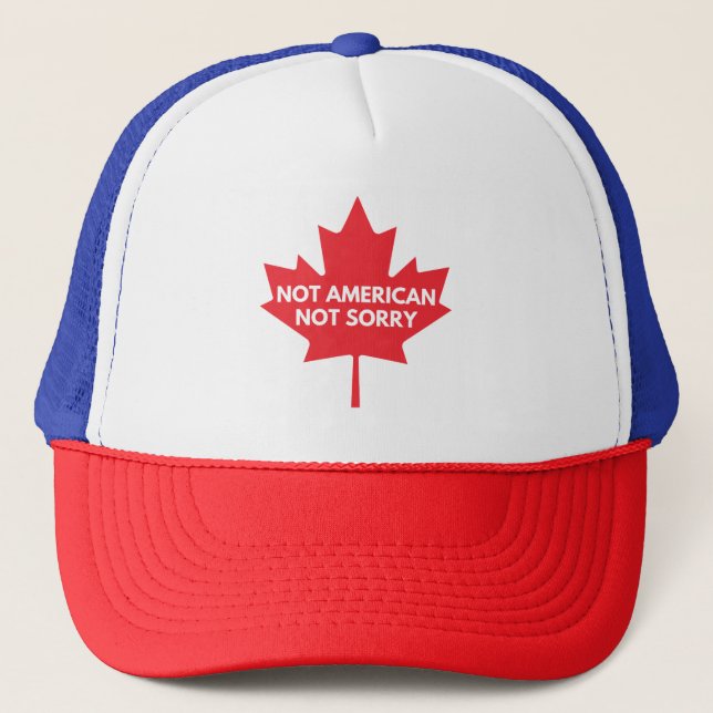 Casquette Pas Américain, Pas Désolé Trucker Hat (Devant)