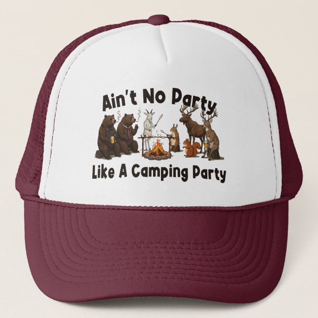 Casquette Pas de fête comme une fête de camping (Devant)