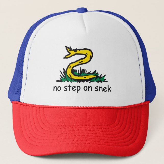 Casquette Pas de marche sur les mèmes de serpent Gadsden Sne (Devant)