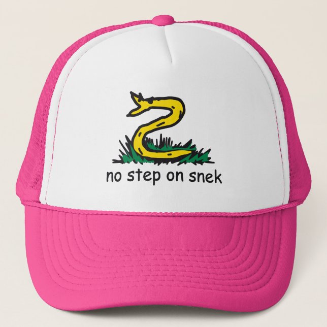 Casquette Pas de pas sur les mèmes de serpent Gadsden SnekDr (Devant)
