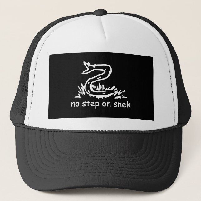 Casquette Pas de pas sur les mèmes de snek Gadsden SnekRight (Devant)
