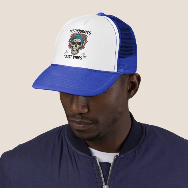 Casquette Pas de pensées juste des vibrations (En situation)