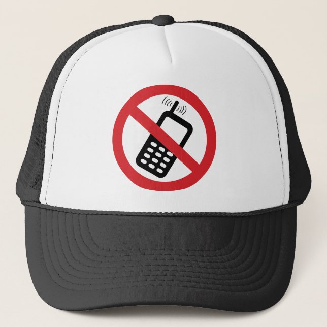 Casquette Pas de téléphones portables (Devant)
