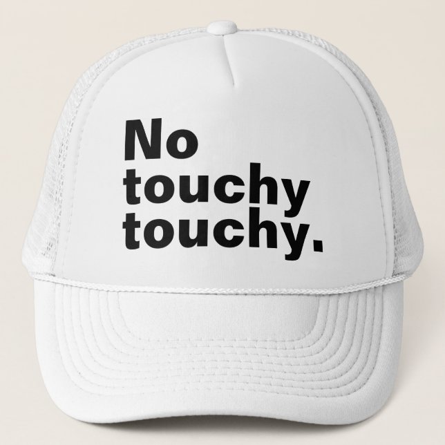 Casquette Pas de toucher amusant drôle de design introverti (Devant)