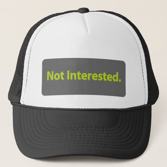 Casquette Pas Intéressé. (Devant)