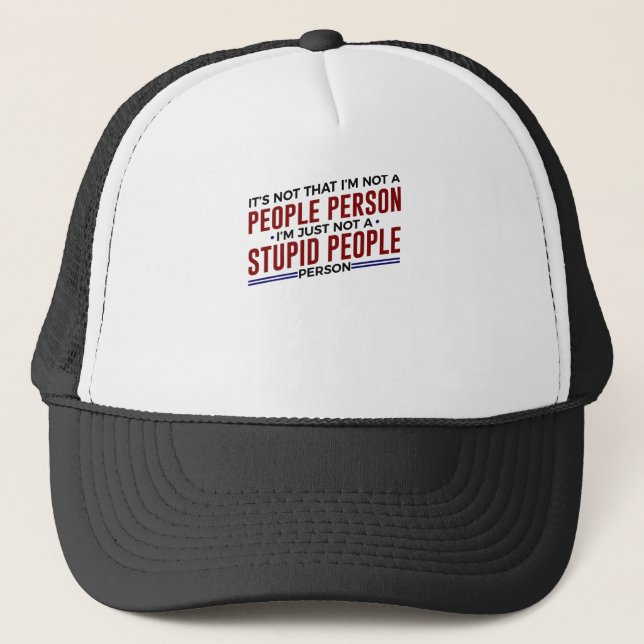 Casquette Pas une lumière stupide de personne de personnes (Devant)