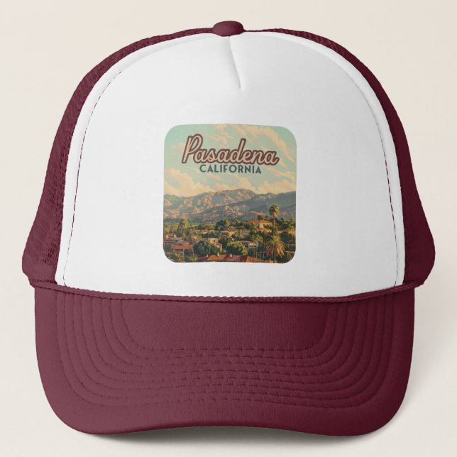 Casquette Pasadena Los Angeles California Mountains Vintage (Devant)