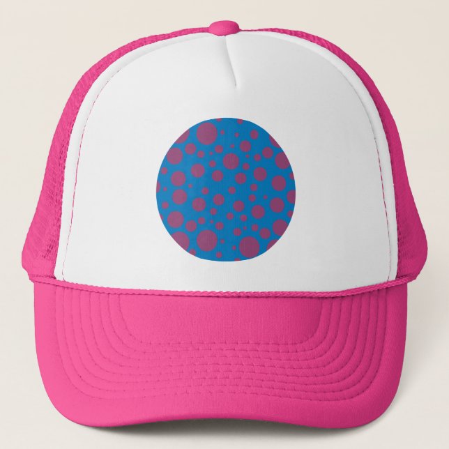 Casquette passion pourpre sensation bleu cercle de lune moti (Devant)