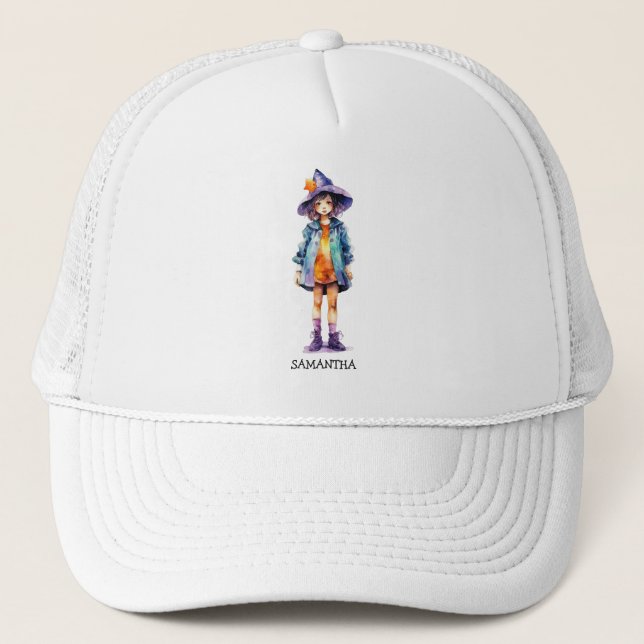 Casquette Pastel Cute Witch Girl Halloween esthétique (Devant)