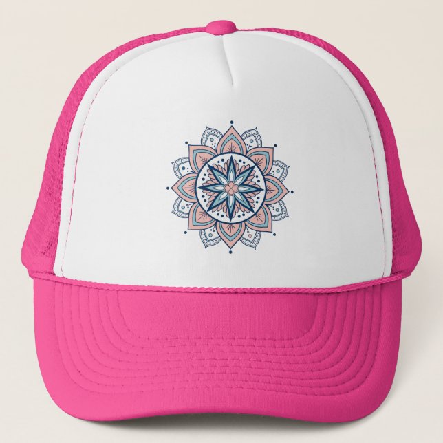 Casquette Pastel Floral Mandala complexe (Devant)