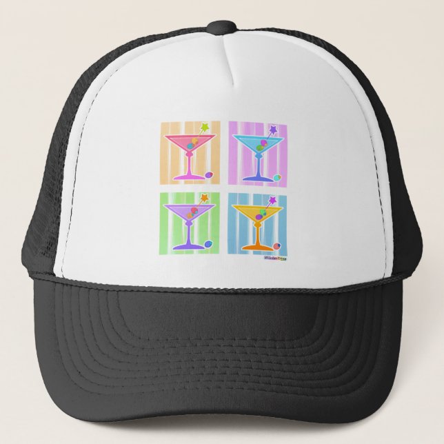 CASQUETTE PASTEL POP ART MARTINIS (Devant)