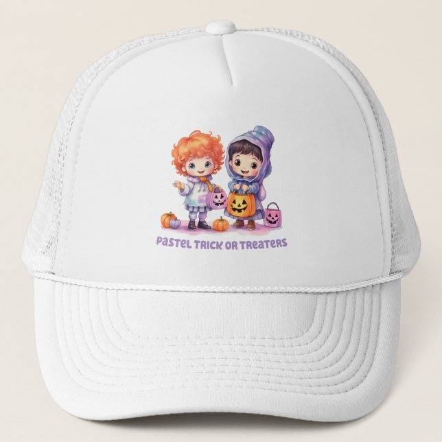 Casquette Pastel Trick ou Traitements (Devant)
