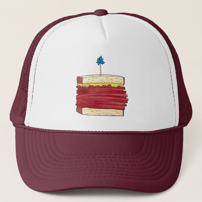 Casquette Pastrami sur Rye NYC Kosher Jewish Deli Sandwich (Devant)