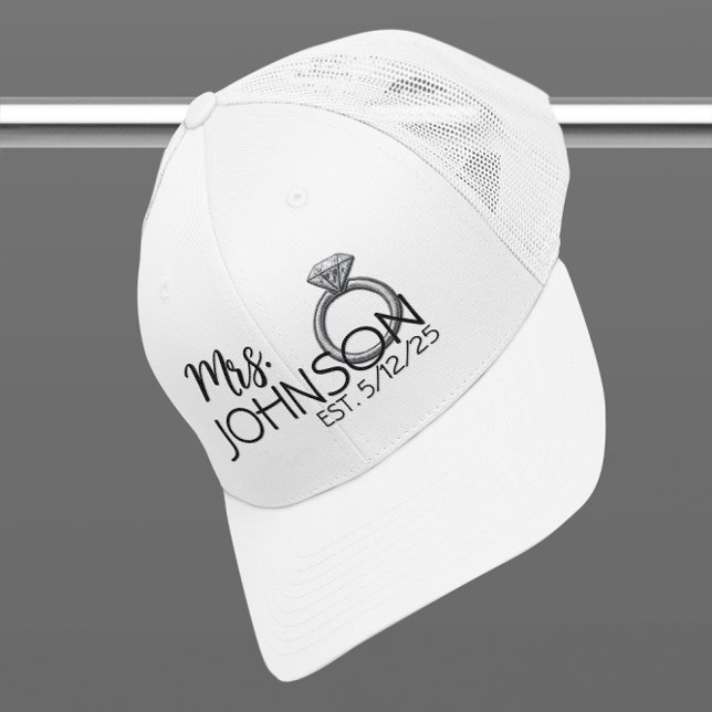 Casquette Patch brodé de Mme Faux Ring mariée (Créateur téléchargé)