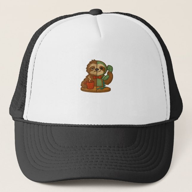 Casquette Patch de transformation de paresseux de jour en nu (Devant)
