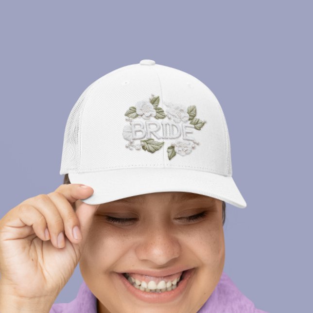 Casquette Patch Fleur Faux Pearl Brodé (Créateur téléchargé)