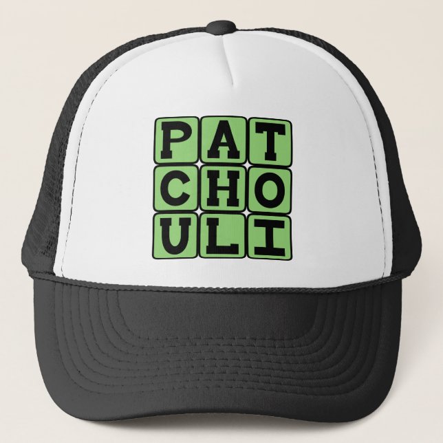 Casquette Patchouli, Huile Hippie (Devant)