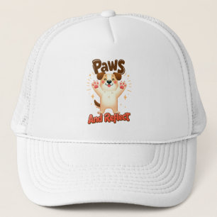 Casquette Pâtes Et Refléter Le Chien Mignonne