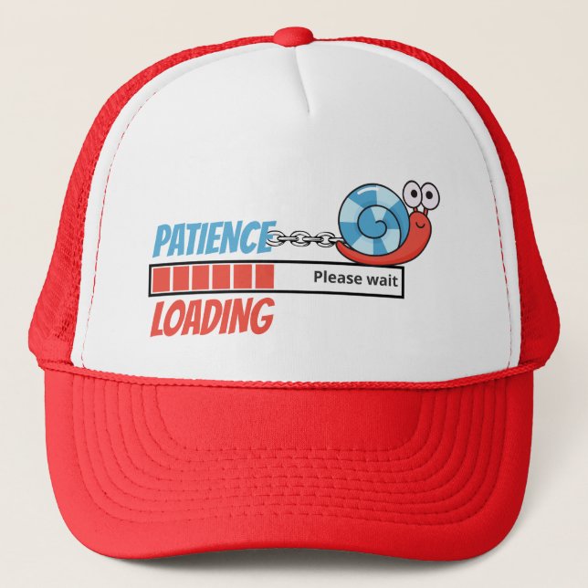 Casquette Patience Chargement Funny Snail Personnalisé Cadea (Devant)