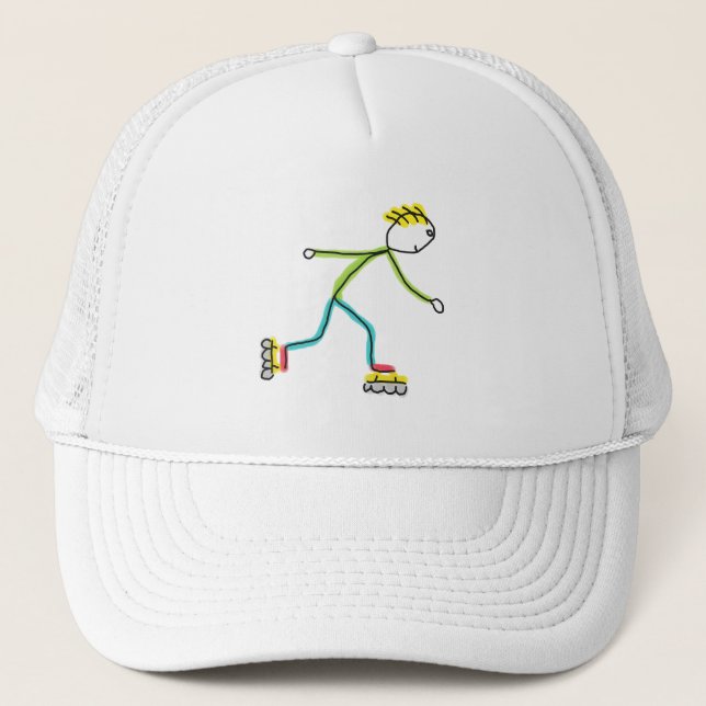 Casquette Patineur en ligne Stickman (Devant)