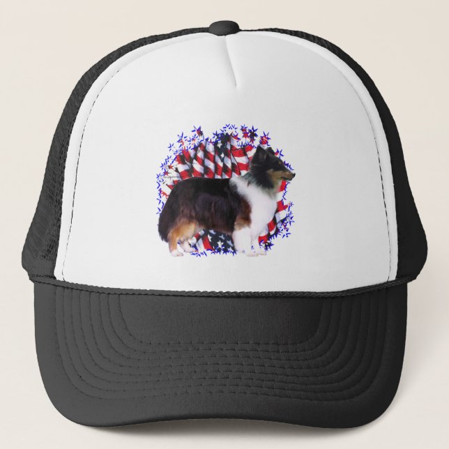 Casquette Patriote Shetland Sheepdog (Devant)