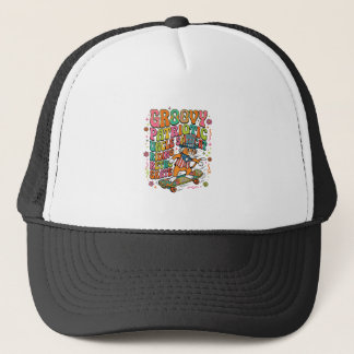 Casquette Patriotic Uncle Sam Cat Retro Typography T-Shirt (