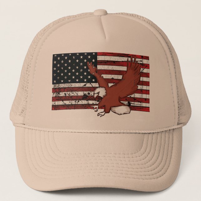 Casquette patriotique de l'aigle américain (Devant)