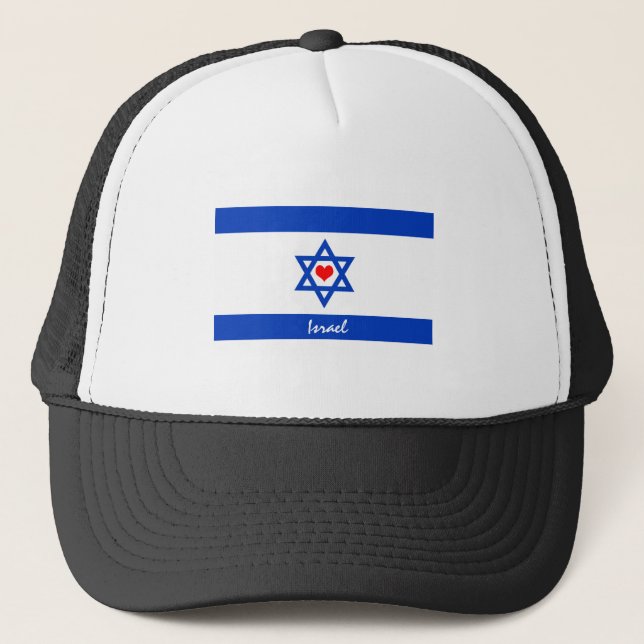 Casquette Pavillon et Coeur Israéliens - Ventilateurs de voy (Devant)
