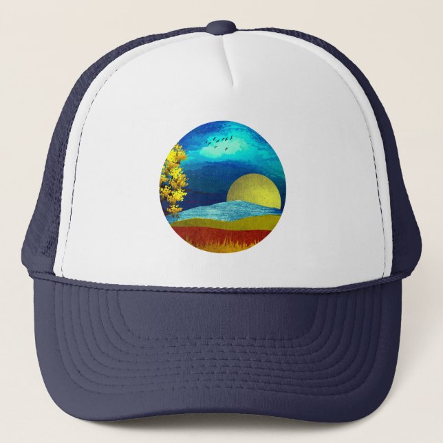 Casquette Paysage Céleste Liquide (Devant)