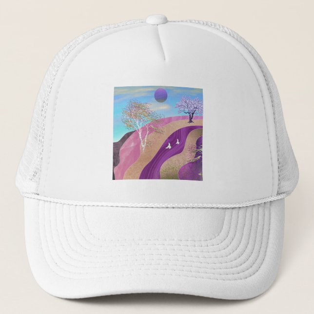 Casquette Paysage des fleurs du printemps (Devant)