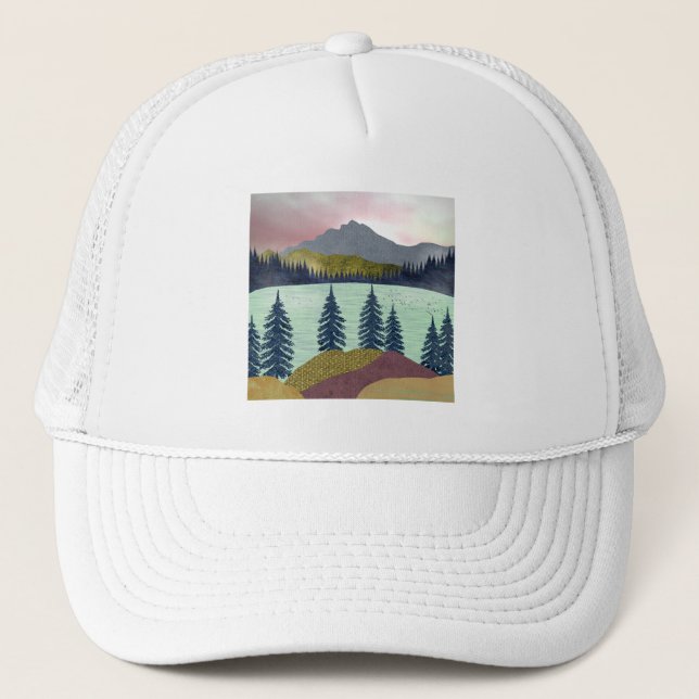 Casquette Paysage du lac Red Sky (Devant)