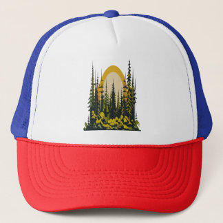 Casquette Paysage naturel minimaliste Arbres de montagne Wil
