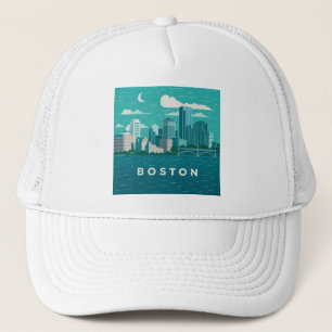 Casquette Paysage nocturne de la ville du Massachusetts Vi