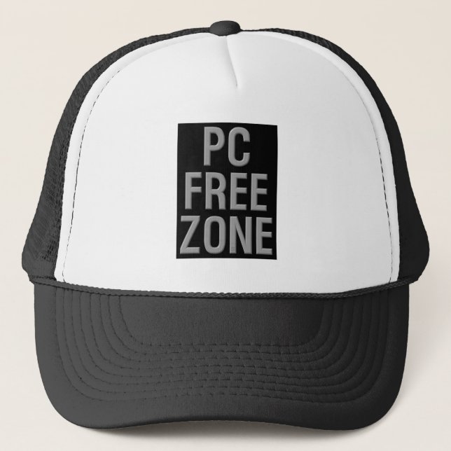Casquette PC Free Zone chapeau de camionneur noir (Devant)
