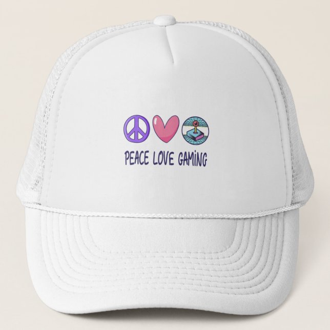 Casquette Peace Love Gaming (Devant)