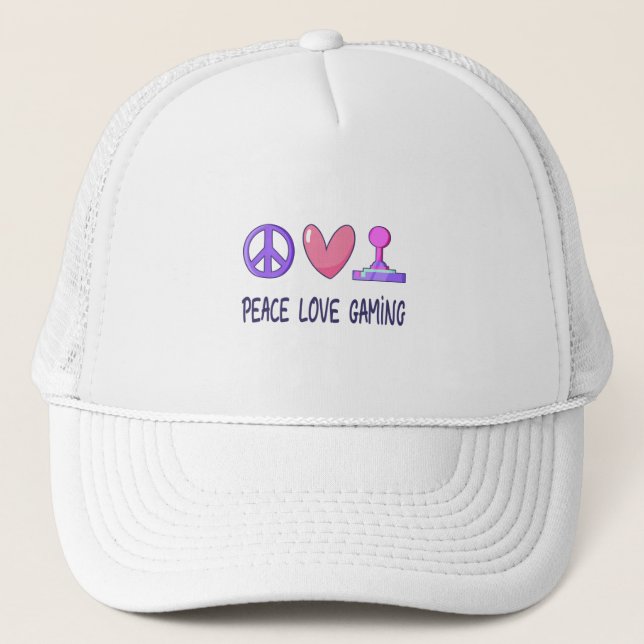 Casquette Peace Love Gaming (Devant)