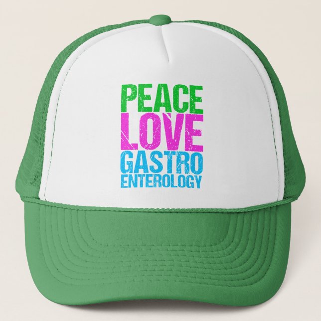 Casquette Peace Love Gastroentologie (Devant)
