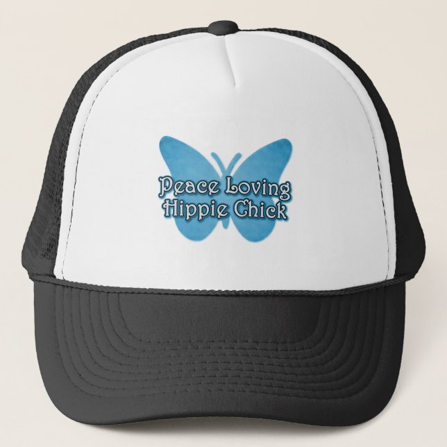 Casquette Peace Love Hippie Chick (Devant)