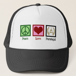 Casquette Peace Love Paralegal